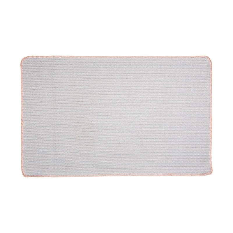 Badmat 78x48x1 cm Roze Polyester Ster