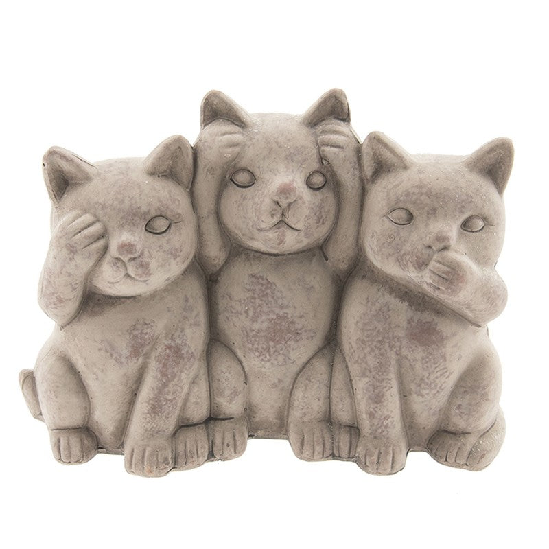 Decoratie Kat 22x10x16 cm Grijs Terracotta