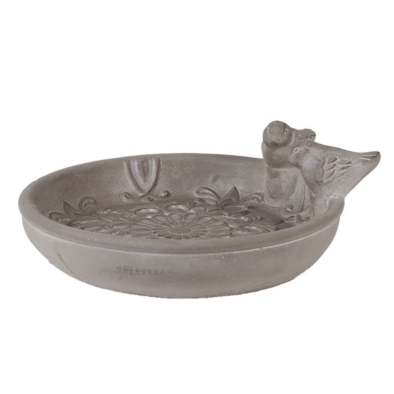 Vogelvoederbak 25x24x9 cm Grijs Steen Vogels