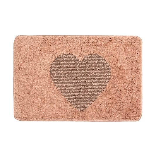 Badmat 58x38x1 cm Roze Polyester Hart