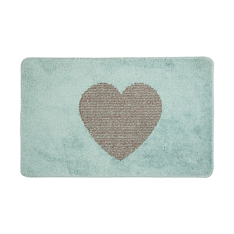 Badmat 78x48x1 cm Blauw Polyester Hart