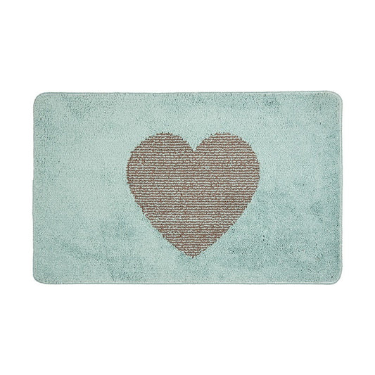 Badmat 78x48x1 cm Blauw Polyester Hart