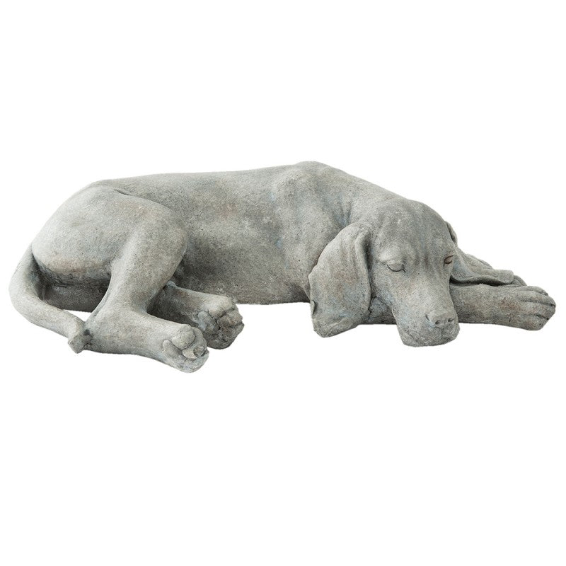 Beeld Hond 58x35x15 cm Grijs Polyresin Woonaccessoires