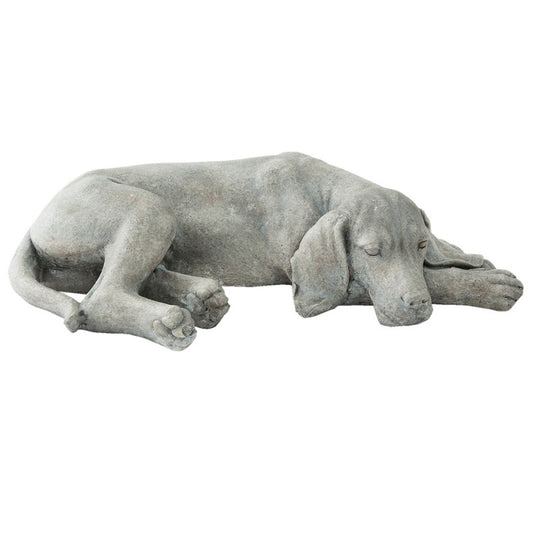Beeld Hond 58x35x15 cm Grijs Polyresin Woonaccessoires