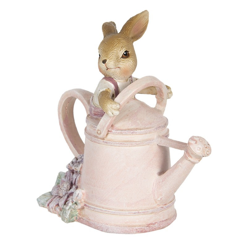 Beeld Konijn 10x6x11 cm Roze Kunststof Woonaccessoires