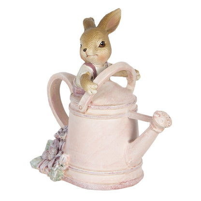 Beeld Konijn 10x6x11 cm Roze Kunststof Woonaccessoires