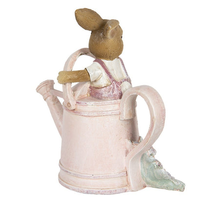Beeld Konijn 10x6x11 cm Roze Kunststof Woonaccessoires
