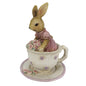 Beeld Konijn 8x8x11 cm Bruin Beige Kunststof Woonaccessoires