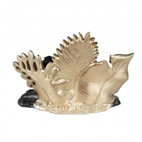 Beeld Leeuw 16 cm Zwart Goudkleurig Polyresin Woonaccessoires
