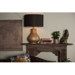 Beeld Leeuw 25x13x38 cm Goudkleurig Polyresin Woonaccessoires