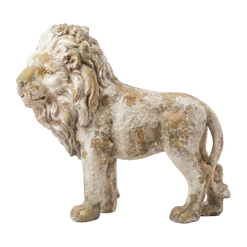 Beeld Leeuw Beige Keramisch materiaal Decoratie Beeld