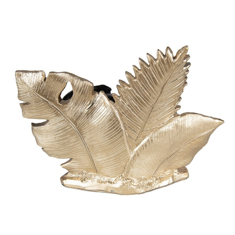 Beeld Olifant 18 cm Zwart Goudkleurig Polyresin Woonaccessoires