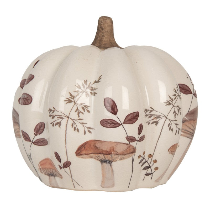 Beeld Pompoen Ø 14x13 cm Beige Keramiek