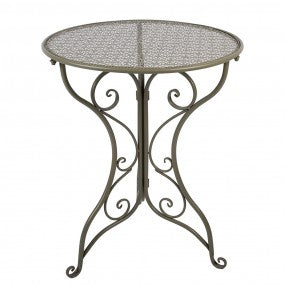 Bistroset Bistrotafel Bistrostoel 3-delig Ø 60x70 / 50x40x93 cm Groen Metaal
