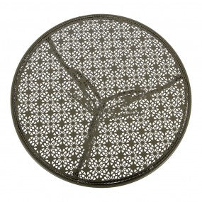Bistroset Bistrotafel Bistrostoel 3-delig Ø 60x70 / 50x40x93 cm Groen Metaal