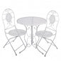 Bistroset Bistrotafel Bistrostoel 3-delig Ø 60x70 / 50x40x93 cm Wit Metaal