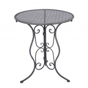 Bistroset Bistrotafel Bistrostoel 3-delig Ø 60x71 / 50x40x93 cm Grijs Metaal