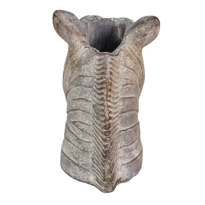 Bloempot Zebra 16x10x15 cm Grijs Steen Bloempot Binnen