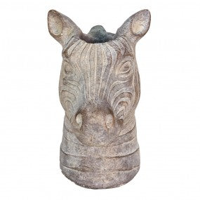 Bloempot Zebra 16x10x15 cm Grijs Steen Bloempot Binnen