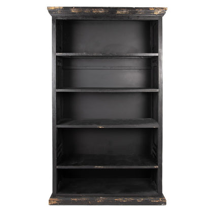 Boekenkast Verstelbare Planken 116x36x195 cm Zwart Hout