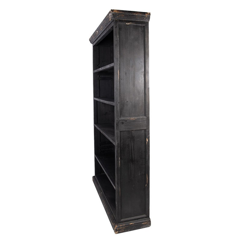Boekenkast Verstelbare Planken 116x36x195 cm Zwart Hout