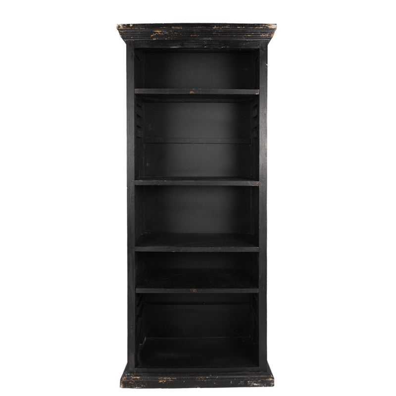 Boekenkast Verstelbare Planken 80x36x195 cm Zwart Hout