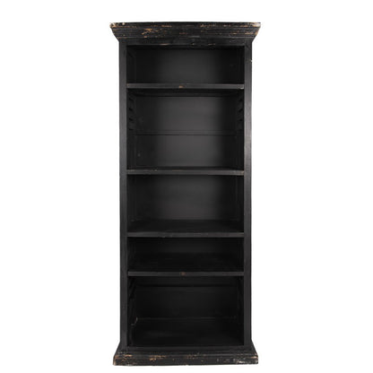 Boekenkast Verstelbare Planken 80x36x195 cm Zwart Hout