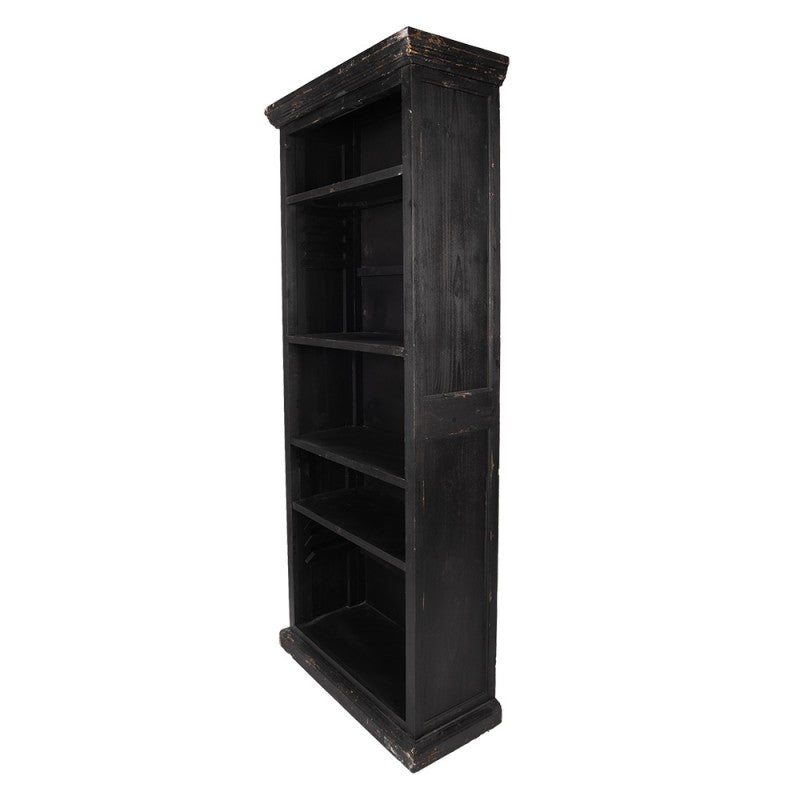 Boekenkast Verstelbare Planken 80x36x195 cm Zwart Hout