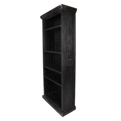 Boekenkast Verstelbare Planken 80x36x195 cm Zwart Hout