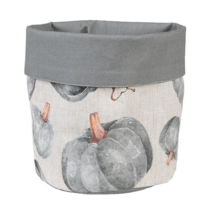 Broodmand Ø 15x16 cm Grijs Katoen Pompoen