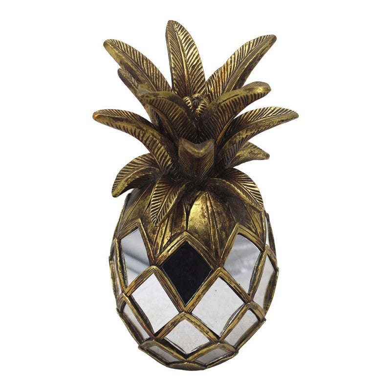 Decoratie Beeld Ananas Geel Kunststof