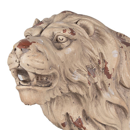 Decoratie Beeld Leeuw 55x23x40 cm Beige Bruin Magnesium (MGO)