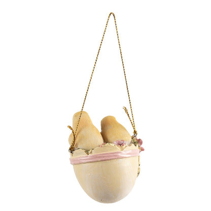 Decoratie Hanger Kuikentje 7 cm Geel Polyresin