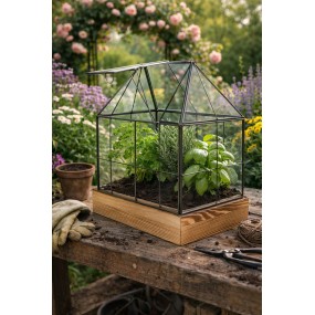 Decoratie Kweekkastje 26x17x32 cm Transparant Glas