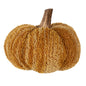 Decoratie Pompoen 13 cm Geel Oranje Polyester Woondecoratie