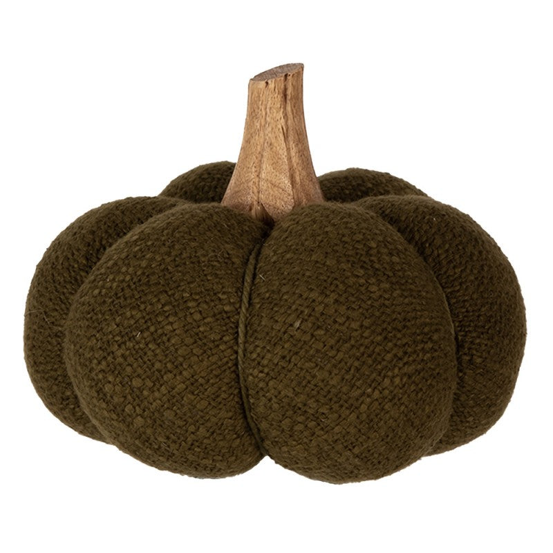 Decoratie Pompoen 13 cm Groen Polyester Woondecoratie