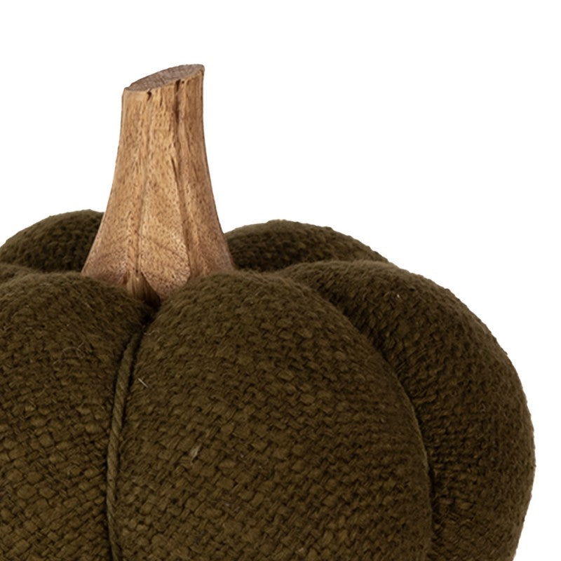 Decoratie Pompoen 13 cm Groen Polyester Woondecoratie