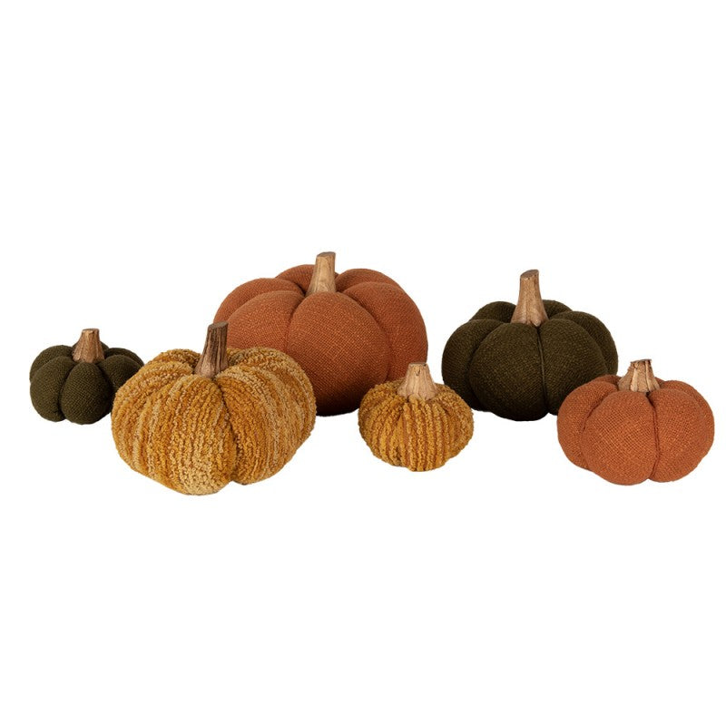 Decoratie Pompoen 13 cm Groen Polyester Woondecoratie