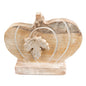 Decoratie Pompoen 29x6x22 cm Bruin Wit Hout