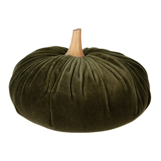 Decoratie Pompoen Ø 25x16 cm Groen Polyester
