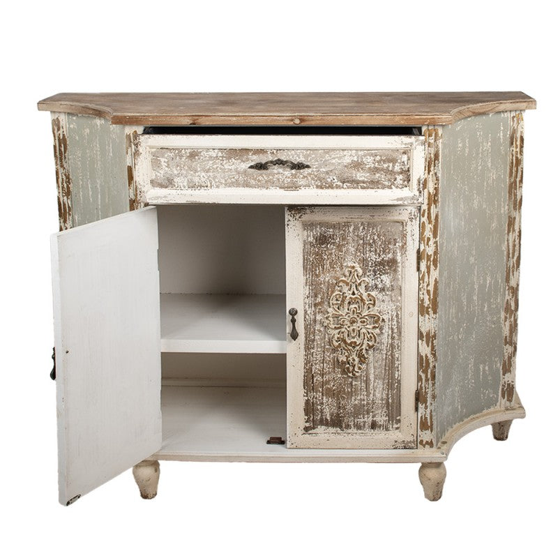 Dressoir 120x40x97 cm Bruin Grijs Hout Wandkast