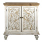 Dressoir 91x38x100 cm Wit Bruin Hout Wandkast