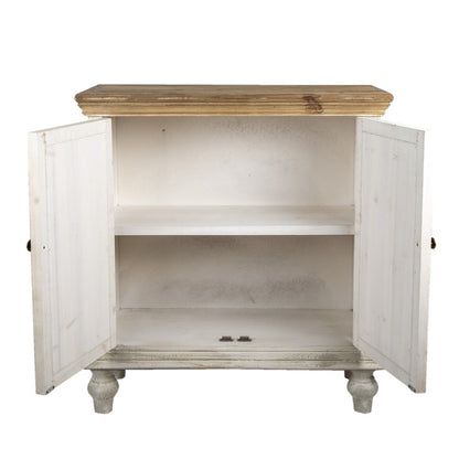 Dressoir 91x38x100 cm Wit Bruin Hout Wandkast