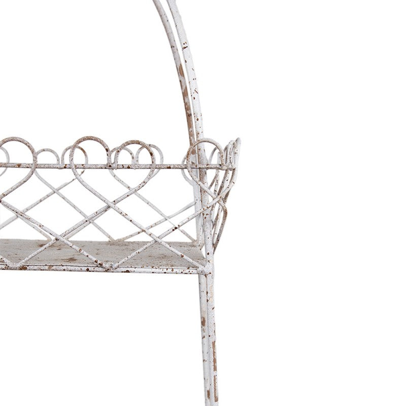 Etagère 2 laags 47x24x66 cm Wit Bruin Metaal