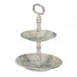 Etagère 2 laags Ø 19x27 cm Beige IJzer fruitschaal etagère