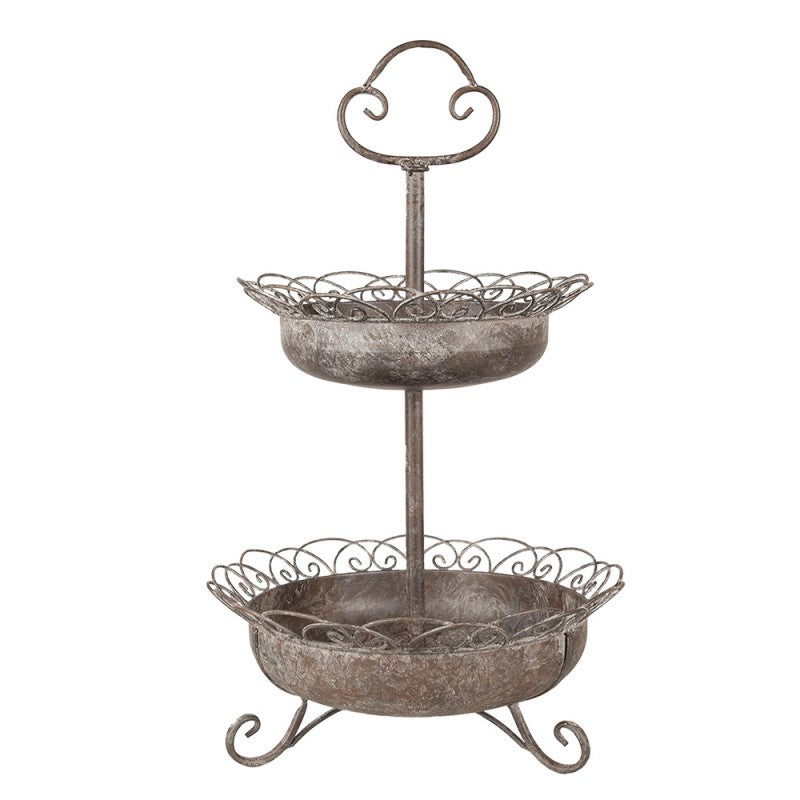 Etagère 2 laags Ø 37x61 cm Bruin Metaal