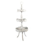 Etagère 3 laags Ø 36x104 cm Beige Bruin Metaal