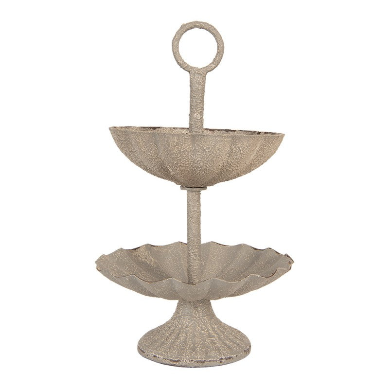 Etagère Ø 15x24 cm Grijs Metaal