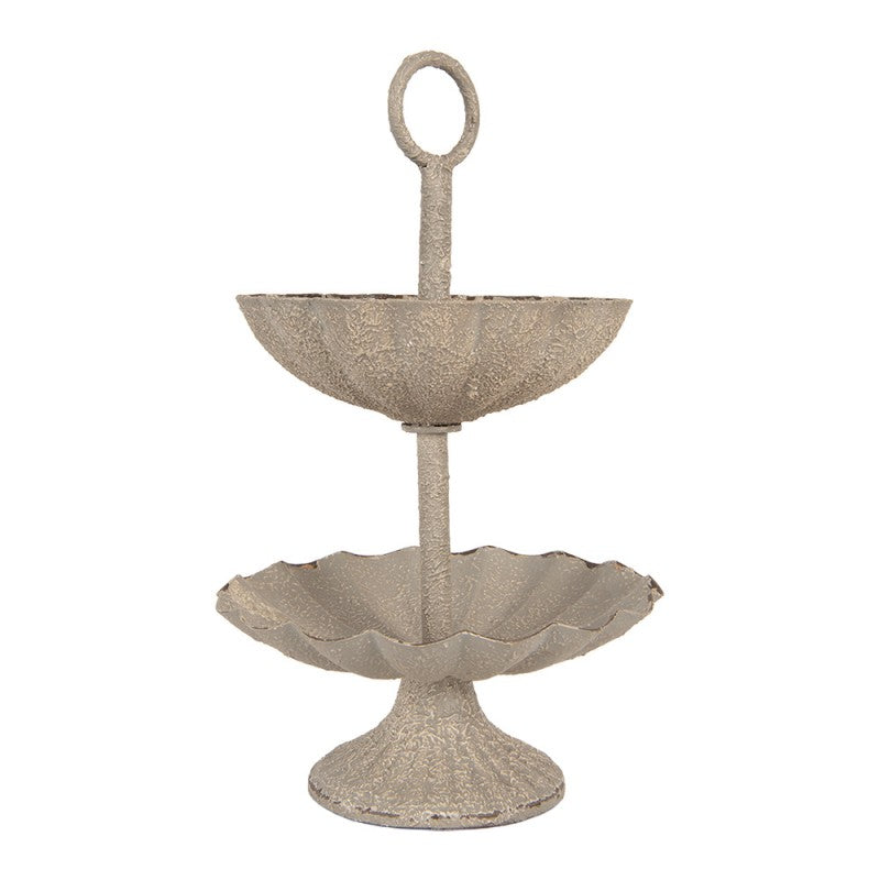 Etagère Ø 15x24 cm Grijs Metaal