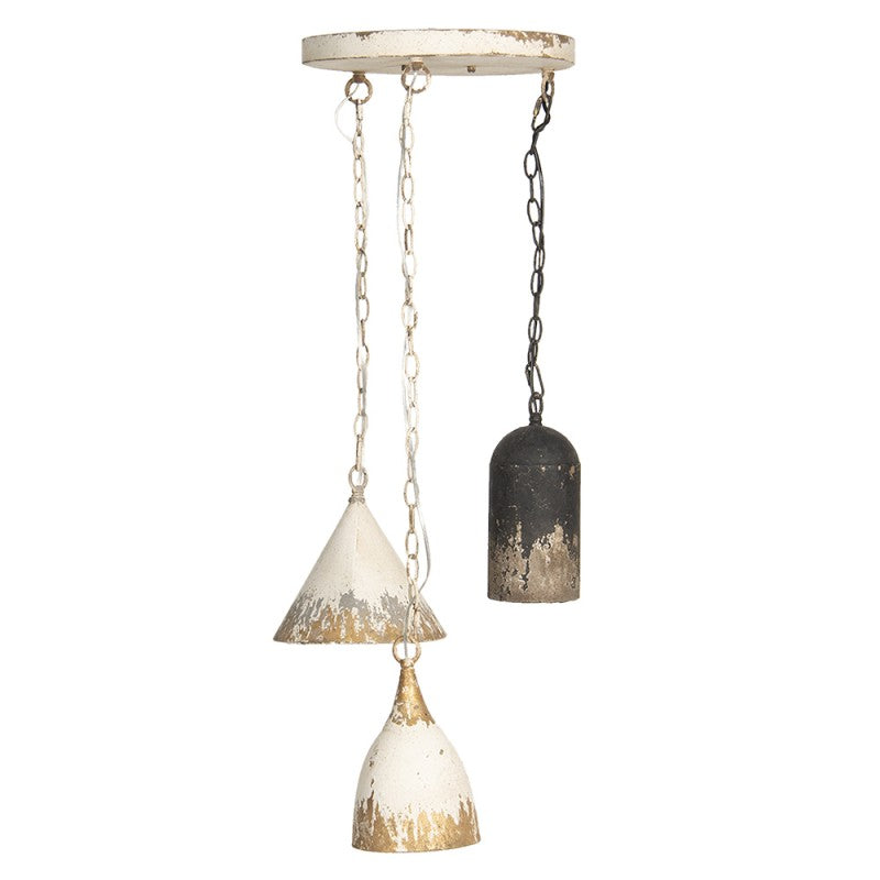 Hanglamp Ø 70x95 cm Wit IJzer Hanglamp Eettafel